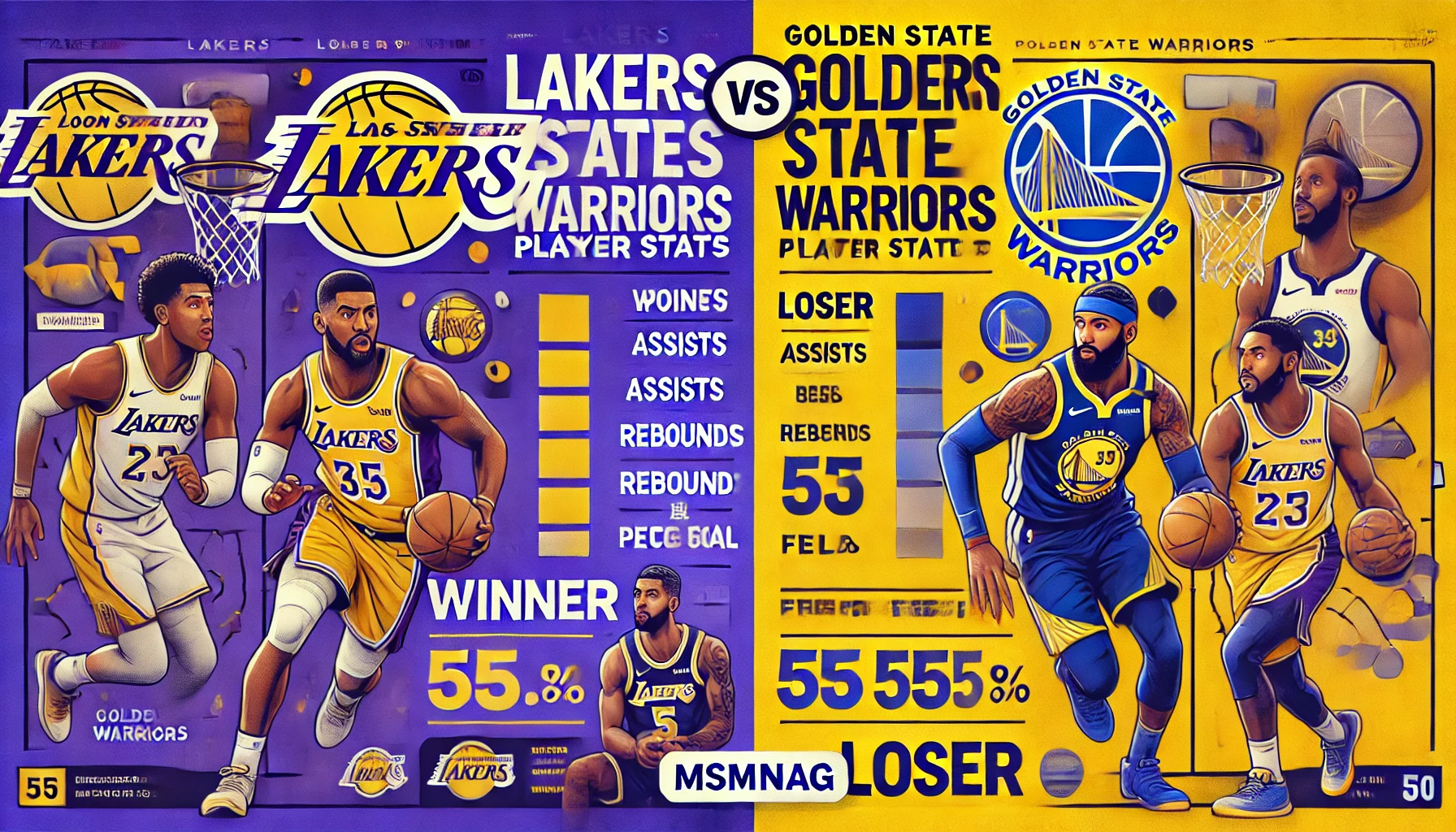 Lakers vs Golden State Warriors Match Player Stats