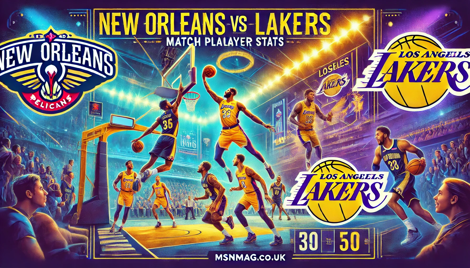 New Orleans Pelicans vs Lakers Match Player Stats